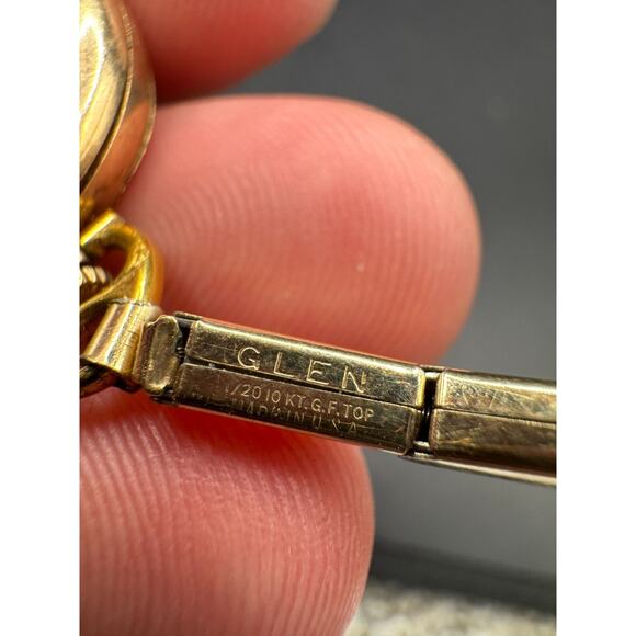 Vintage Hallmark Swiss 1/20 10KT GF Top 15Jewels Art Deco Bracelet Watch 23.5mm main image 6